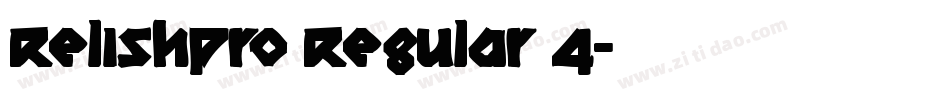 RelishPro Regular 4字体转换